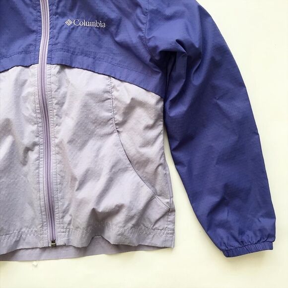 Columbia purple mesh lined windbreaker EUC XS(6Y) - Picture 3 of 6